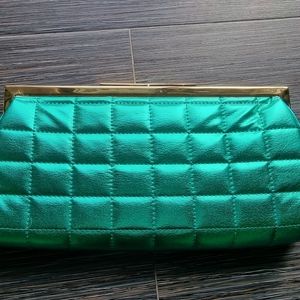 Olga Berg Metallic Green Purse